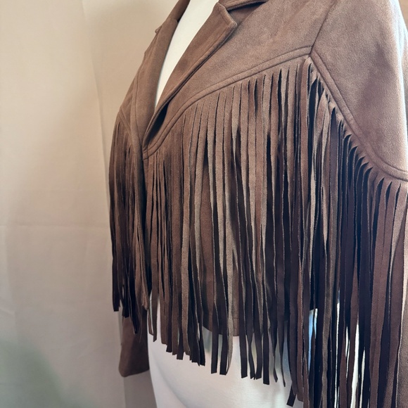 PRETTYGARDEN Women's Fringe Faux Suede Leather Jacket - Picture 4 of 8